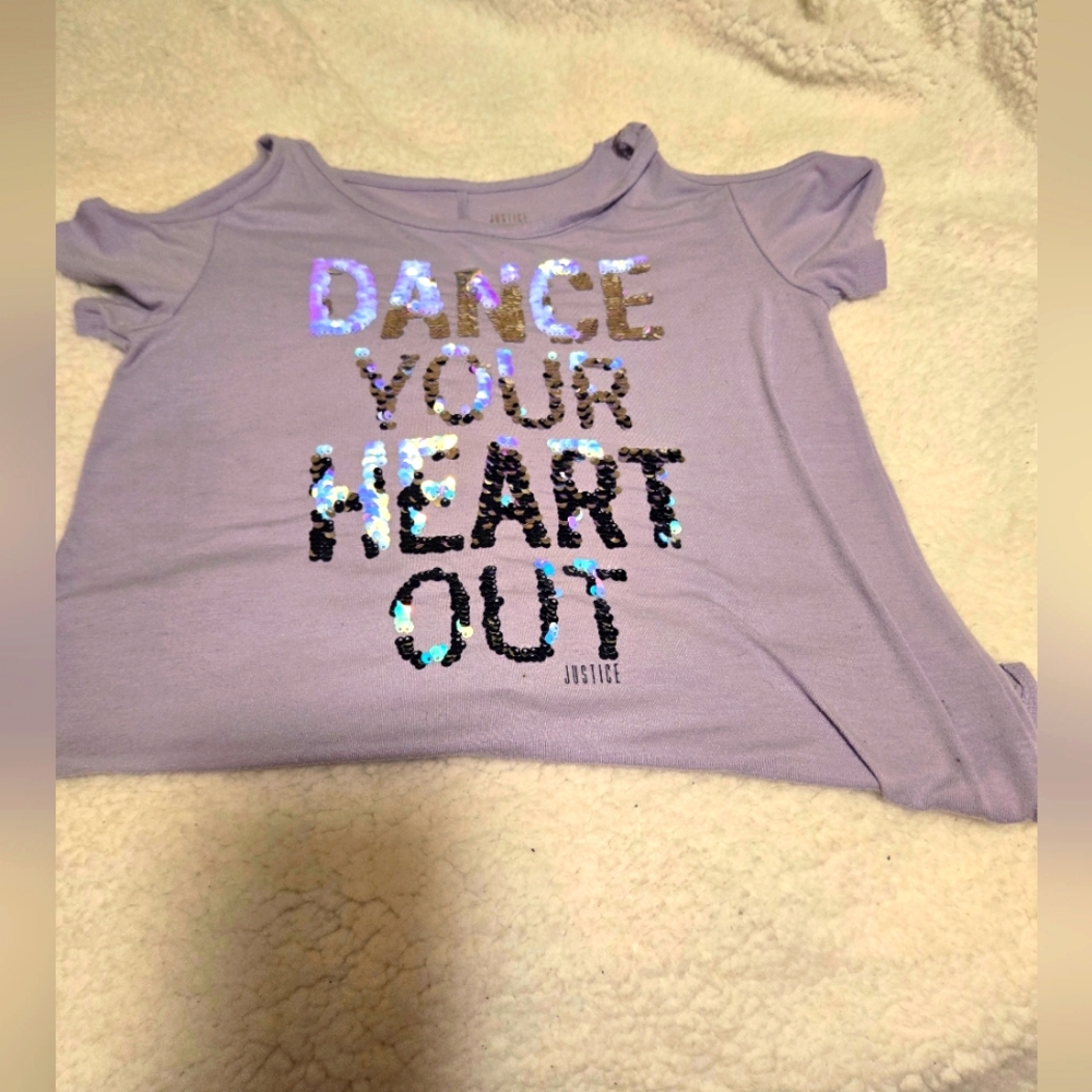 Justice girls dance shirt.